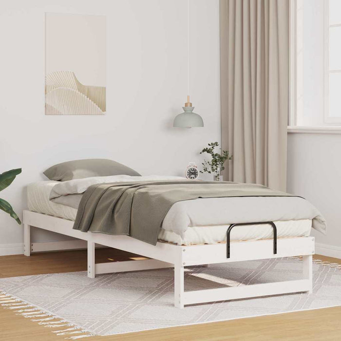 Cadru de pat Alb 90 x 210 cm Lemn de pin masiv - WALTI WALTI