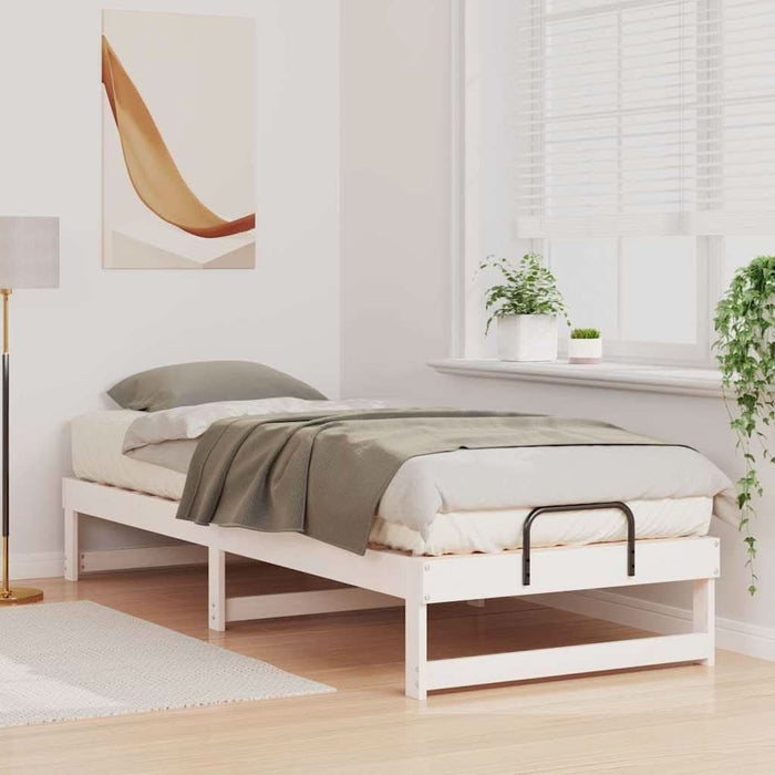 Cadru de pat Alb 90 x 210 cm Lemn de pin masiv - WALTI WALTI