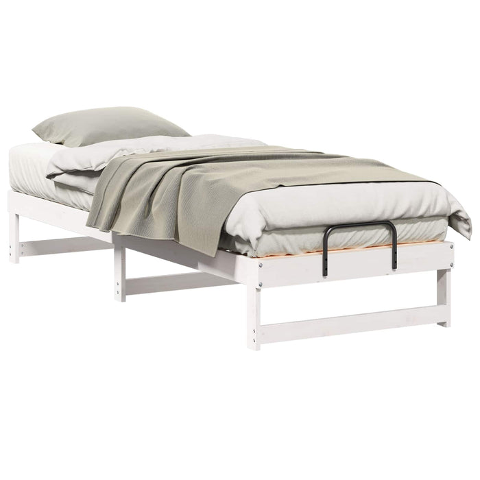 Cadru de pat Alb 90 x 210 cm Lemn de pin masiv - WALTI WALTI