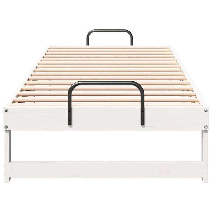 Cadru de pat Alb 90 x 210 cm Lemn de pin masiv - WALTI WALTI