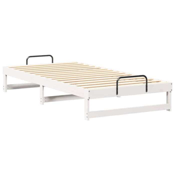 Cadru de pat Alb 100 x 210 cm Lemn de pin masiv - WALTI WALTI
