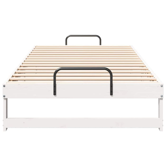 Cadru de pat Alb 100 x 210 cm Lemn de pin masiv - WALTI WALTI