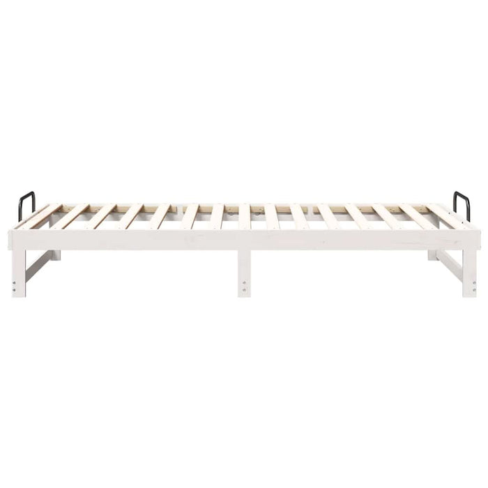 Cadru de pat Alb 100 x 210 cm Lemn de pin masiv - WALTI WALTI