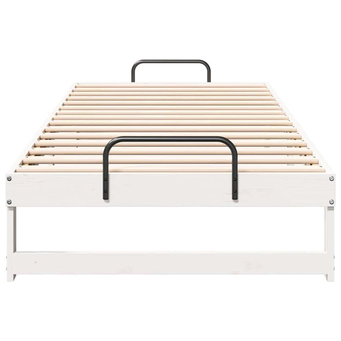 Cadru de pat Alb 80 x 220 cm Lemn de pin masiv - WALTI WALTI