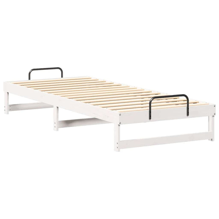Cadru de pat Alb 90 x 220 cm Lemn de pin masiv - WALTI WALTI