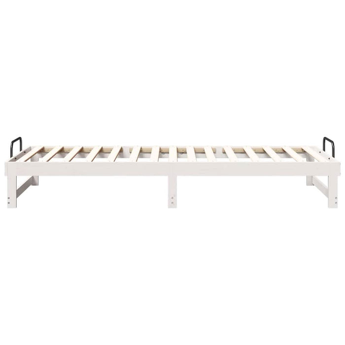Cadru de pat Alb 90 x 220 cm Lemn de pin masiv - WALTI WALTI