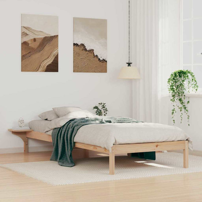 Cadru de pat cu mese laterale natural 80 x 210 cm - WALTI WALTI