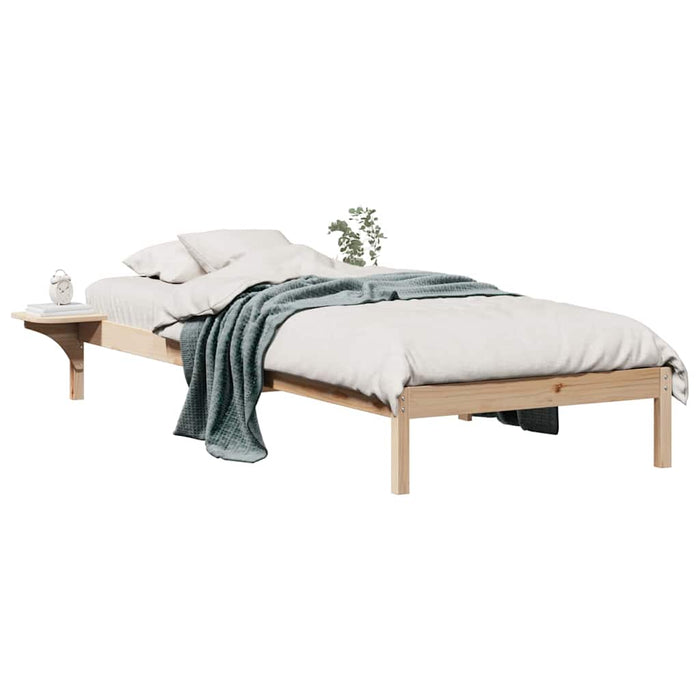 Cadru de pat cu mese laterale natural 80 x 210 cm - WALTI WALTI