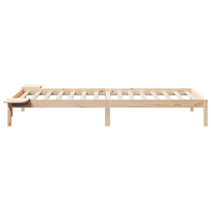 Cadru de pat cu mese laterale natural 80 x 210 cm - WALTI WALTI