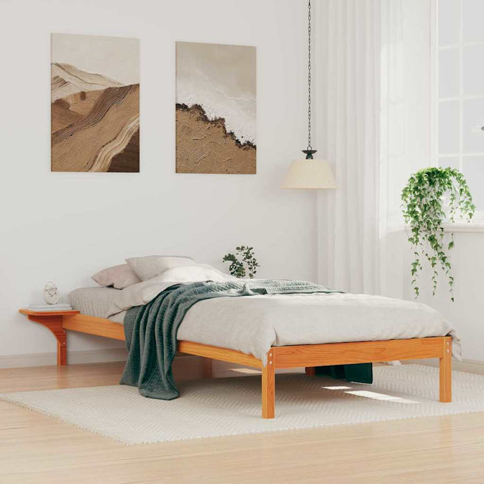 Cadru de pat cu mese laterale Maroniu cerat 90 x 210 cm - WALTI WALTI