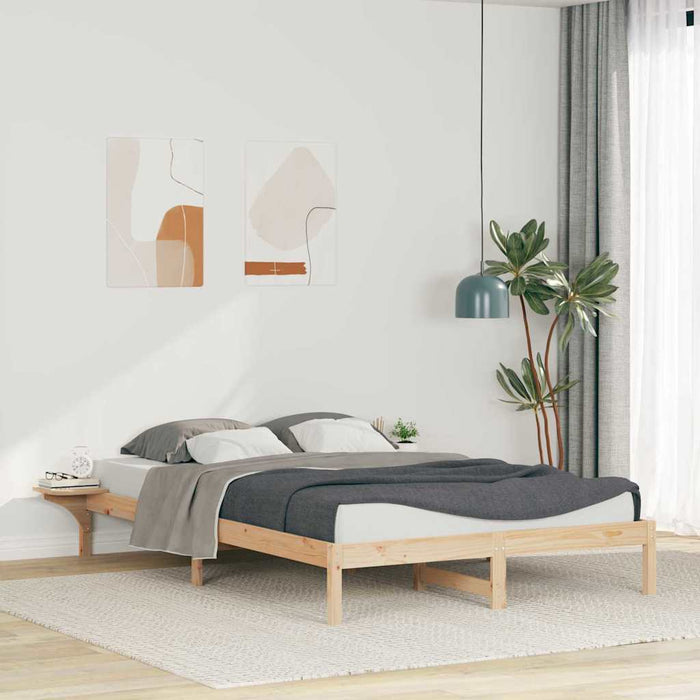 Cadru de pat cu mese laterale natural 140 x 210 cm - WALTI WALTI