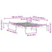 Cadru de pat cu mese laterale natural 140 x 210 cm - WALTI WALTI