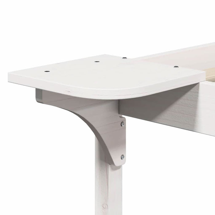 Cadru de pat cu mese laterale Alb 140 x 210 cm - WALTI WALTI