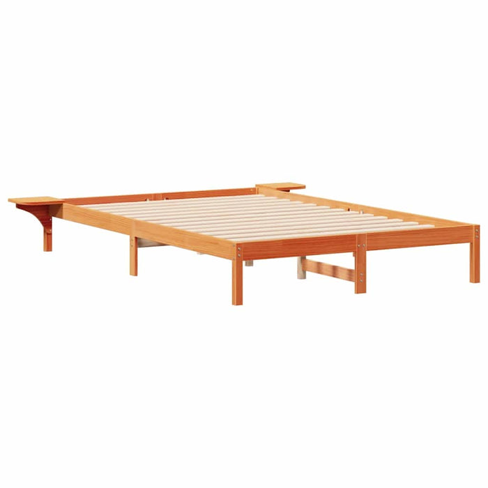 Cadru de pat cu mese laterale Maroniu cerat 140 x 210 cm - WALTI WALTI