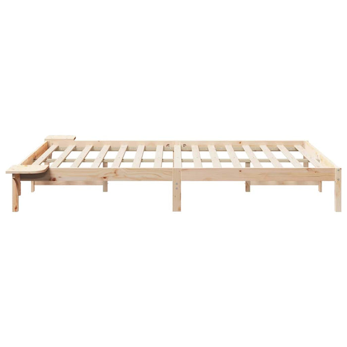 Cadru de pat cu mese laterale natural 160 x 210 cm - WALTI WALTI