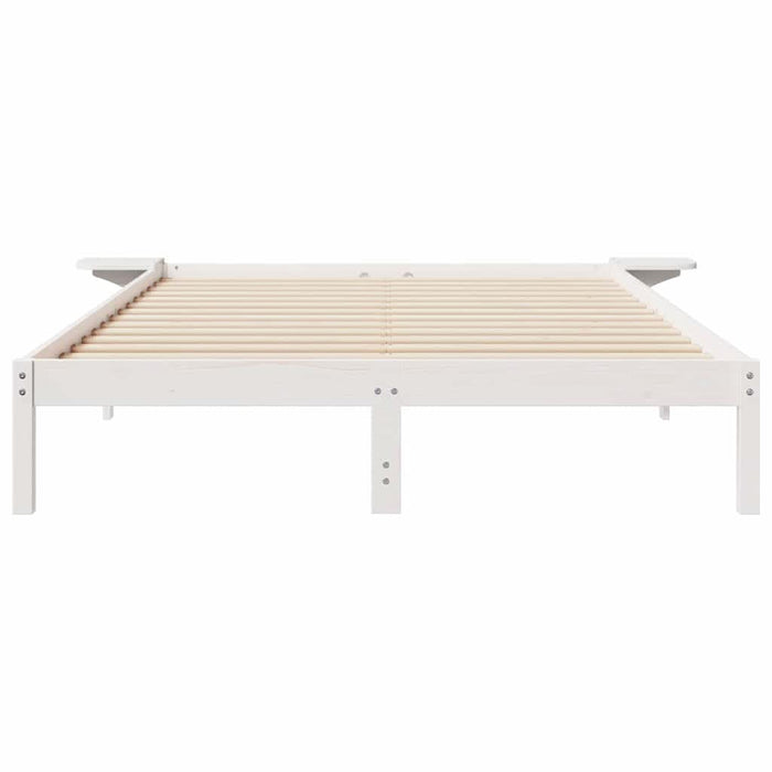 Cadru de pat cu mese laterale Alb 160 x 210 cm - WALTI WALTI