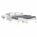 Cadru de pat cu mese laterale Alb 160 x 210 cm - WALTI WALTI