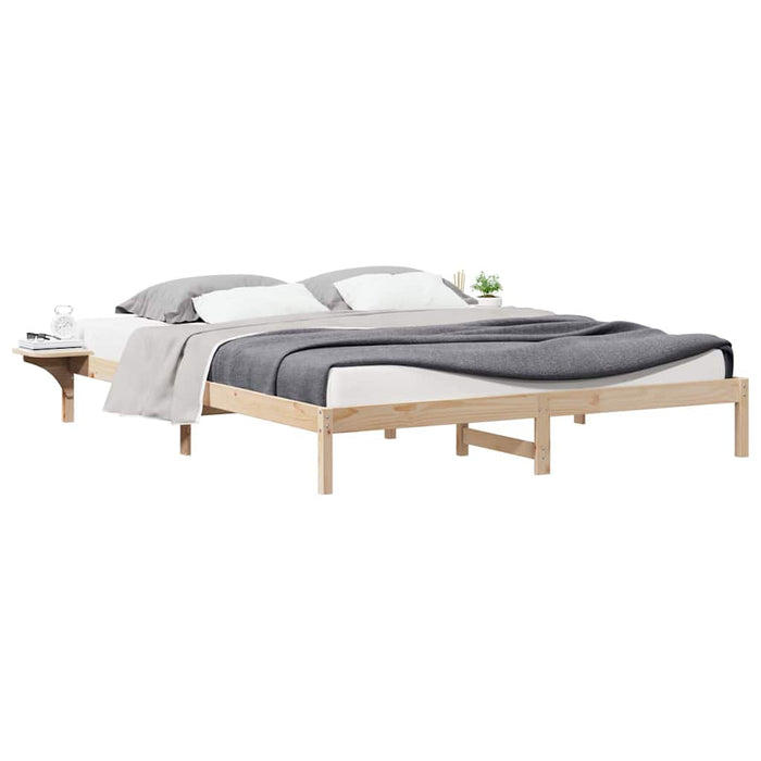 Cadru de pat cu mese laterale natural 180 x 210 cm - WALTI WALTI