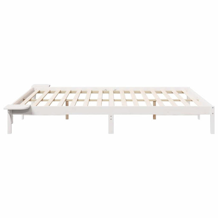 Cadru de pat cu mese laterale Alb 180 x 210 cm - WALTI WALTI