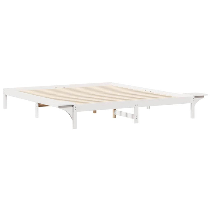Cadru de pat cu mese laterale Alb 200 x 210 cm - WALTI WALTI