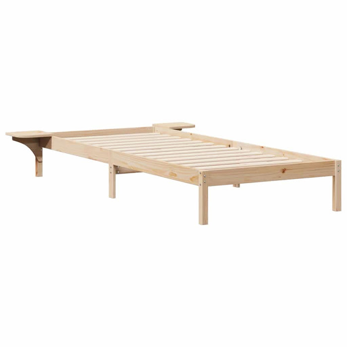 Cadru de pat cu mese laterale natural 90 x 220 cm - WALTI WALTI