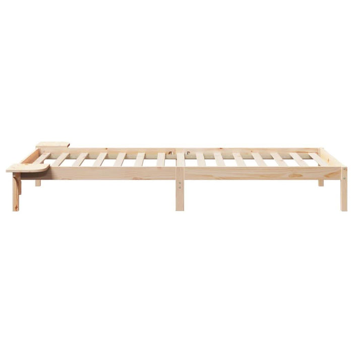 Cadru de pat cu mese laterale natural 100 x 220 cm - WALTI WALTI