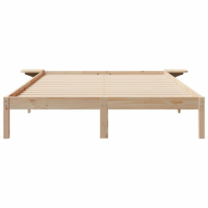 Cadru de pat cu mese laterale natural 140 x 220 cm - WALTI WALTI