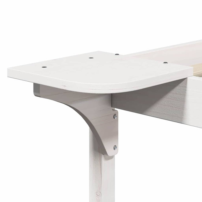 Cadru de pat cu mese laterale Alb 140 x 220 cm - WALTI WALTI