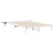 Cadru de pat cu mese laterale Alb 140 x 220 cm - WALTI WALTI