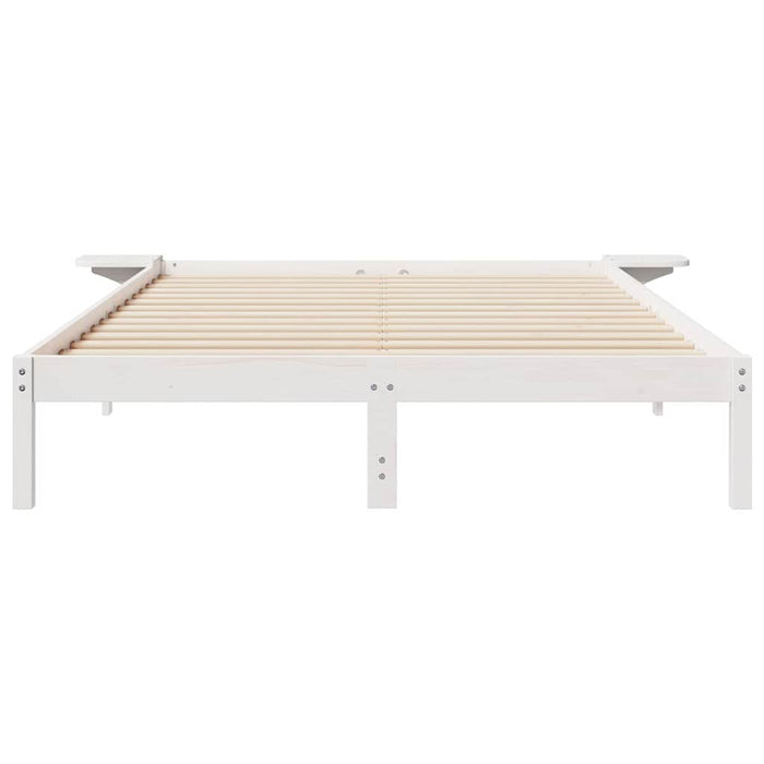 Cadru de pat cu mese laterale Alb 140 x 220 cm - WALTI WALTI