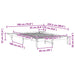 Cadru de pat cu mese laterale Alb 140 x 220 cm - WALTI WALTI