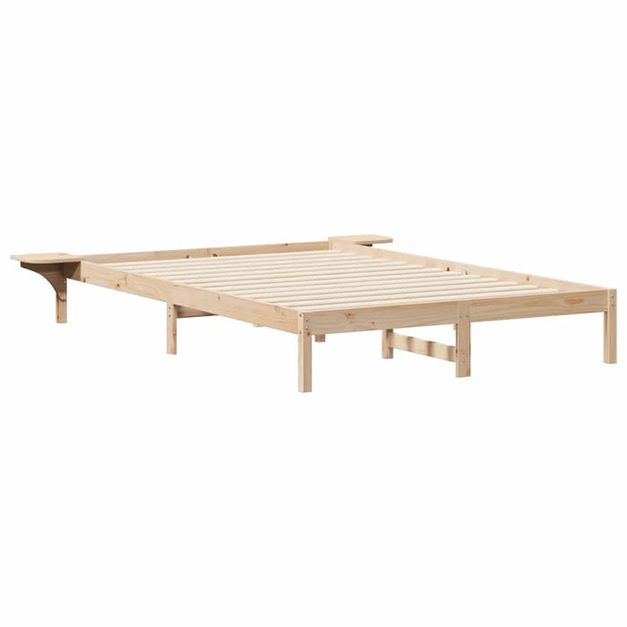 Cadru de pat cu mese laterale natural 160 x 220 cm - WALTI WALTI