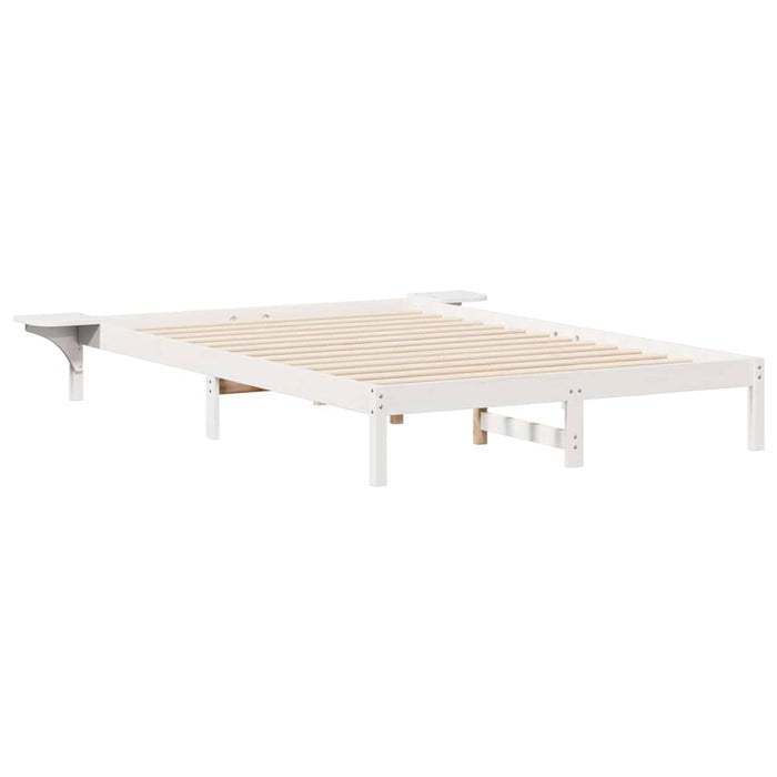 Cadru de pat cu mese laterale Alb 160 x 220 cm - WALTI WALTI