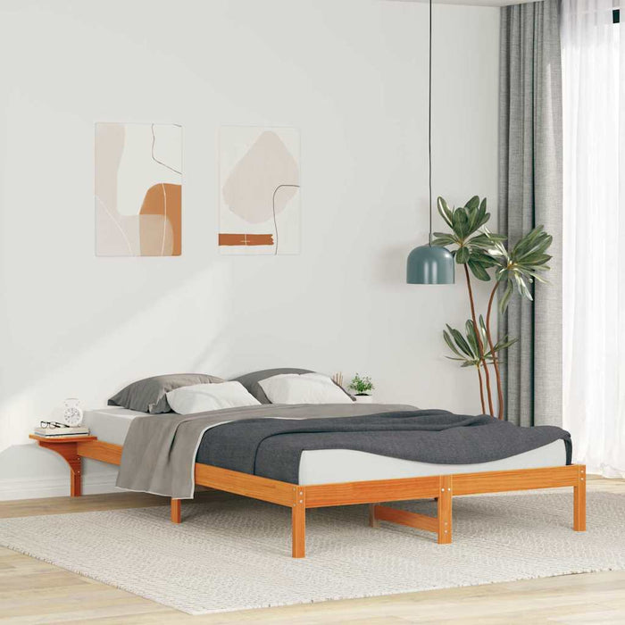 Cadru de pat cu mese laterale Maroniu cerat 160 x 220 cm - WALTI WALTI