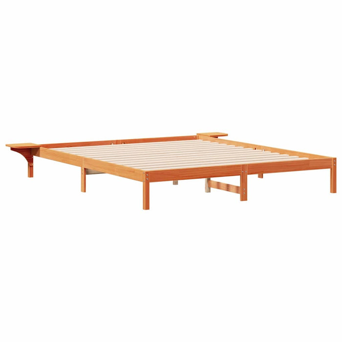 Cadru de pat cu mese laterale Maroniu cerat 200 x 220 cm - WALTI WALTI