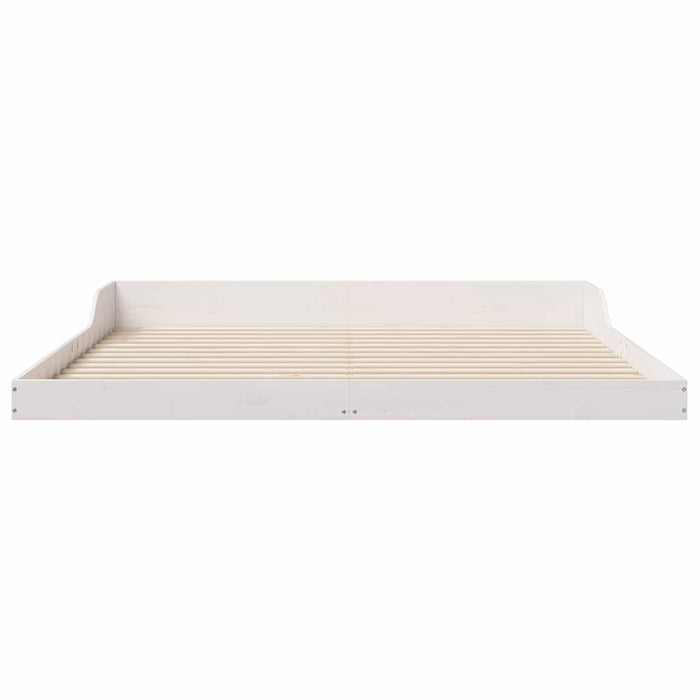 Cadru de pat Alb 200 x 200 cm Lemn de pin masiv - WALTI WALTI