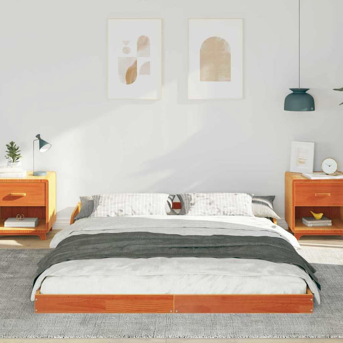 Cadru de pat Maroniu cerat 150 x 200 cm Lemn de pin masiv - WALTI WALTI