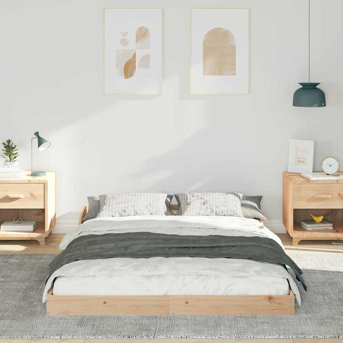 Cadru de pat Maro 140 x 190 cm Lemn de pin masiv - WALTI WALTI