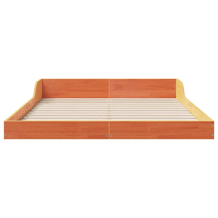Cadru de pat Maroniu cerat 140 x 190 cm Lemn de pin masiv - WALTI WALTI