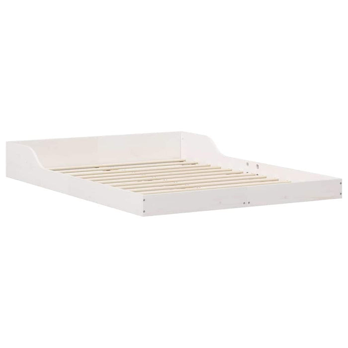 Cadru de pat Alb 135 x 190 cm Lemn de pin masiv - WALTI WALTI