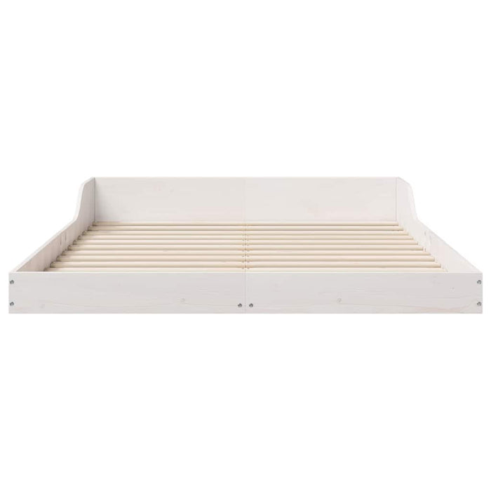 Cadru de pat Alb 135 x 190 cm Lemn de pin masiv - WALTI WALTI