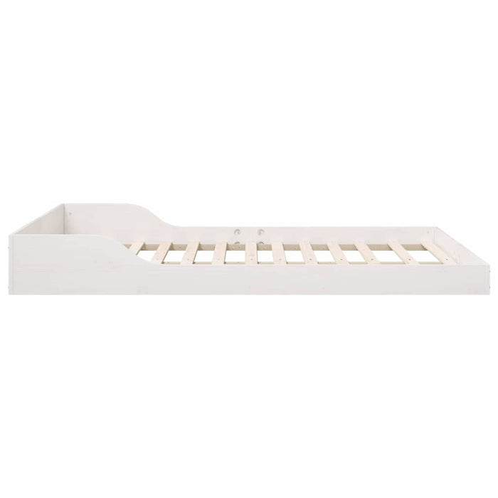 Cadru de pat Alb 135 x 190 cm Lemn de pin masiv - WALTI WALTI