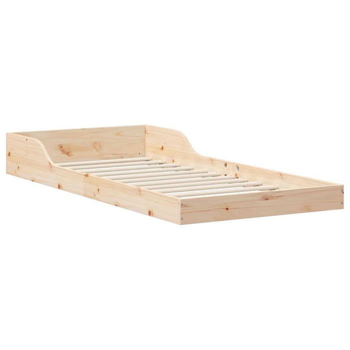 Cadru de pat natural 100 x 200 cm Lemn de pin masiv - WALTI WALTI