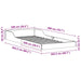 Cadru de pat Maroniu cerat 100 x 200 cm Lemn de pin masiv - WALTI WALTI