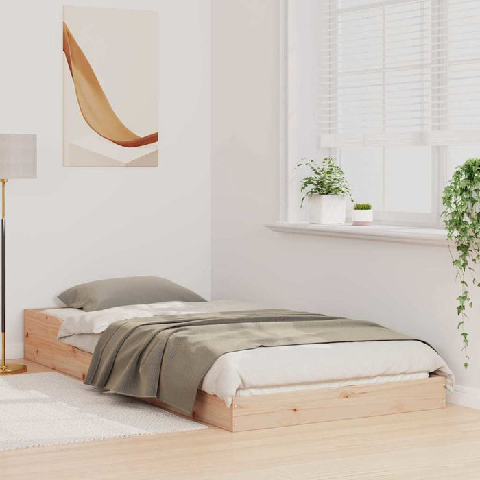 Cadru de pat natural 80 x 200 cm Lemn de pin masiv - WALTI WALTI