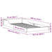 Cadru de pat Alb 75 x 190 cm Lemn de pin masiv - WALTI WALTI
