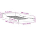 Cadru de pat Maroniu cerat 75 x 190 cm Lemn de pin masiv - WALTI WALTI