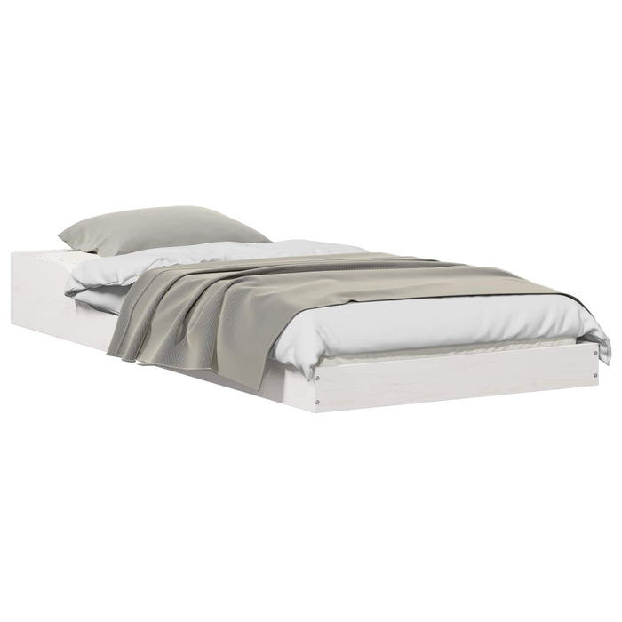 Cadru de pat Alb 80 x 210 cm Lemn de pin masiv - WALTI WALTI