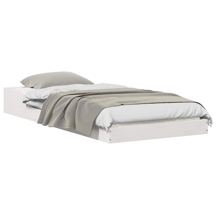 Cadru de pat Alb 80 x 210 cm Lemn de pin masiv - WALTI WALTI