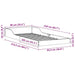 Cadru de pat Maroniu cerat 90 x 210 cm Lemn de pin masiv - WALTI WALTI